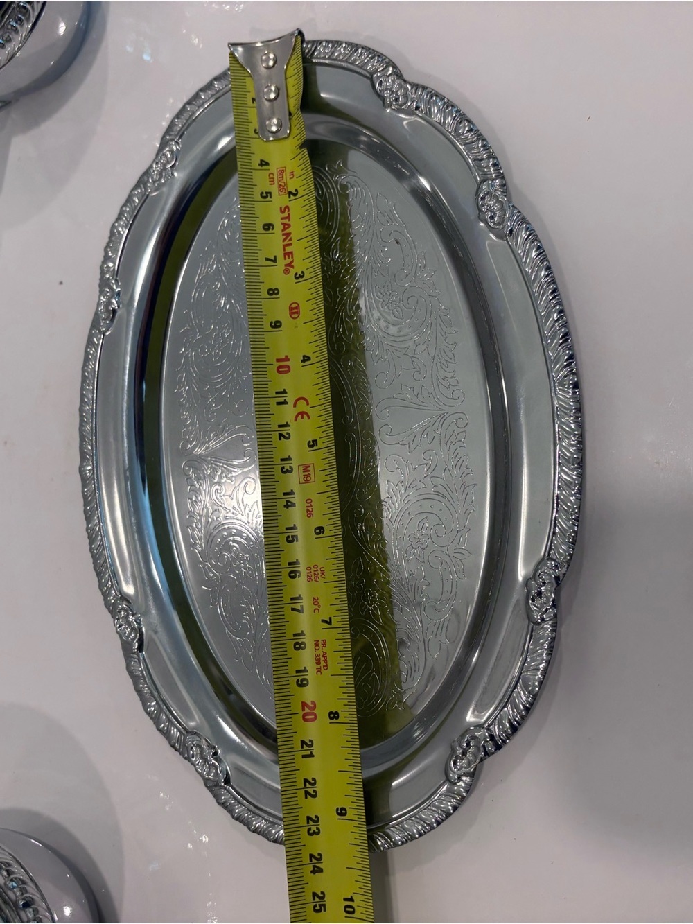 Vintage Silverplate Cream & Sugar Set with Ornate Serving Tray – Made in USA - Picture 8 of 10